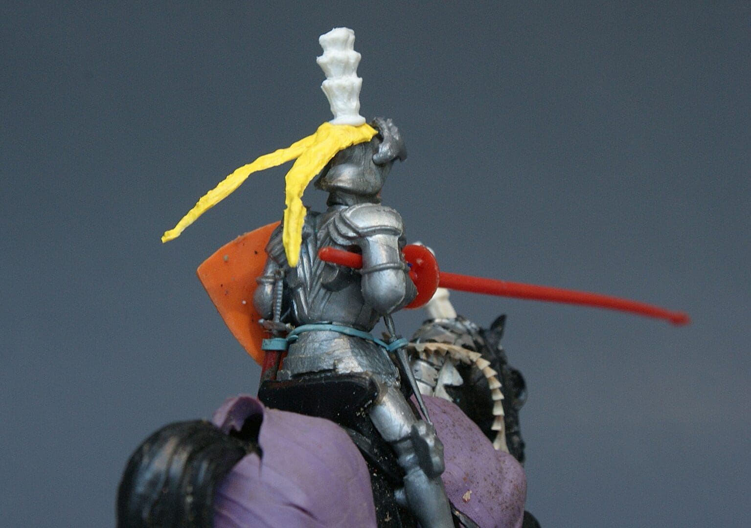 Swoppet C15th Mounted Knight Charging - PURPLE Blanket - Image 3