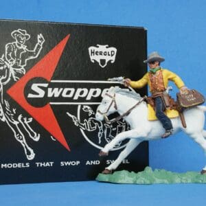Herald Swoppet Mounted Cowboy Bank Robber - YELLOW Torso