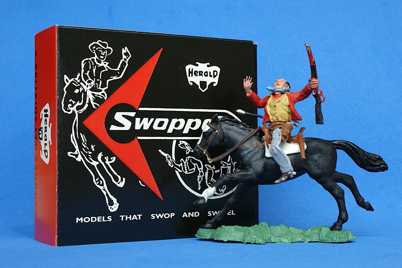 Swoppet Mounted Cowboy Wounded by Arrow - RED Torso