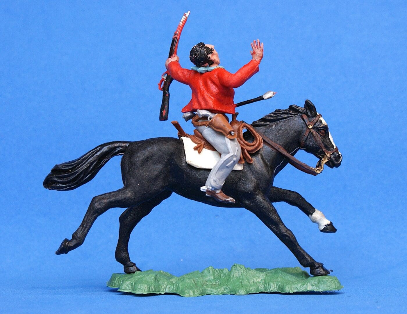 Swoppet Mounted Cowboy Wounded by Arrow - RED Torso - Image 4