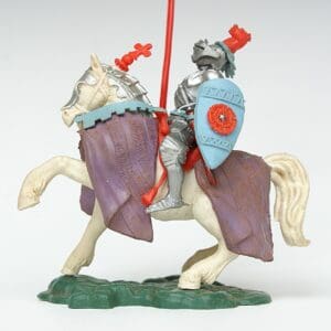 Swoppet Mounted Knight with Standard - PURPLE Blanket