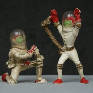 Cherilea (Hilco) 50mm Plastic Spacemen - Both with Helmets!