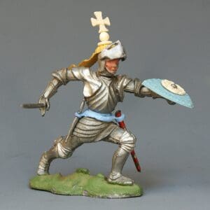 Swoppet C15th Knight Attacking with Sword (Maltese Cross Crest)