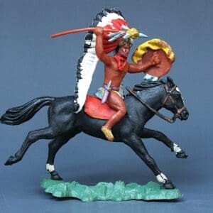 Herald Swoppet Mounted Indian Chief with Spear
