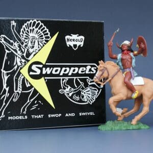 Herald Swoppet Mounted Indian Medicine Man (+Repro Box)