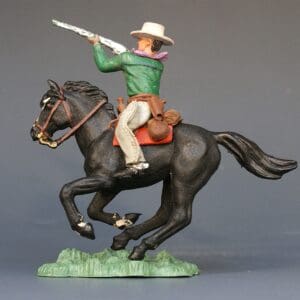 Swoppet Cowboy Firing Rifle Mounted Early DARK GREEN Torso