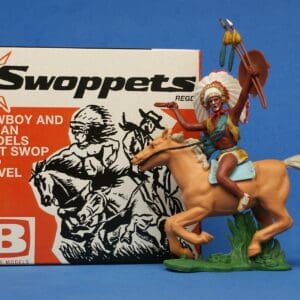 Swoppet Indian Chief with Dagger Mounted (2nd Series Horse)