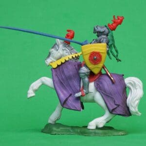 Swoppet Mounted Knight Defending - PURPLE Blanket - Superb!