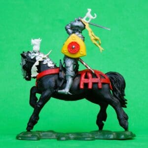 Swoppet Mounted Knight Attacking - YELLOW Favour