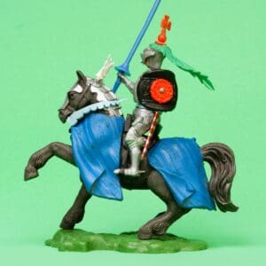 Swoppet Mounted Knight with Standard - ROYAL BLUE Blanket