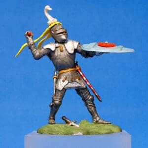 Swoppet C15th Knight with Axe - YELLOW Viper's Tongue Favour