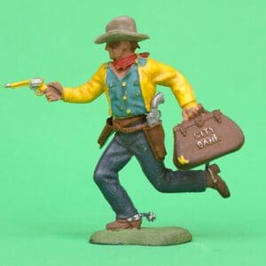 Herald Swoppet Cowboy Bank Robber On Foot (YELLOW Torso)