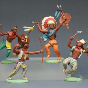 Britains 'Swoppet' Indians - Group of 4 (ROGER SAUNDERS)