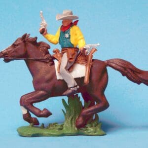 Swoppet Cowboy Sheriff Mounted - Late Issue (2nd Series Horse)