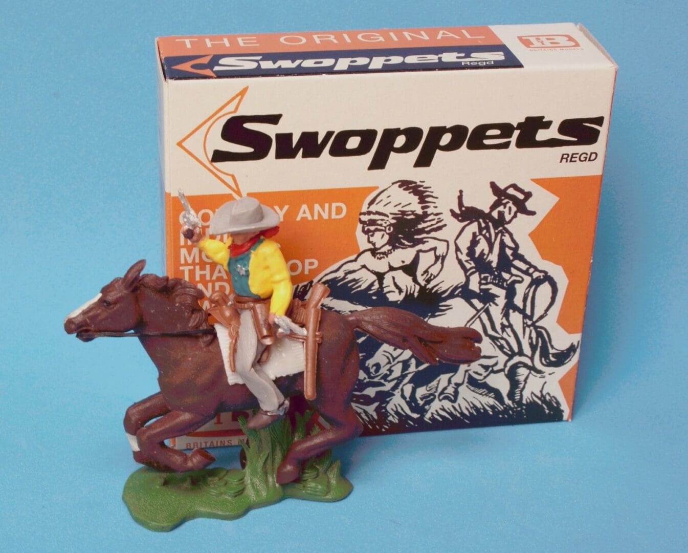 Swoppet Cowboy Sheriff Mounted - Late Issue (2nd Series Horse) - Image 4