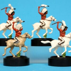 Tri-ang Minimodels 25mm Mounted Indians (Slight Faults)