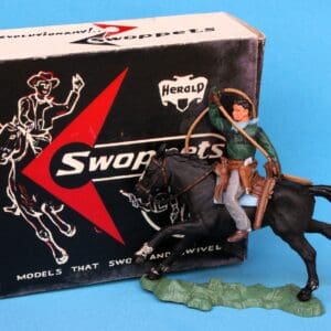 Swoppet Mounted Cowboy Throwing Lasso - ORIGINAL Box!