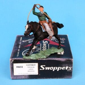 Swoppet Mounted Cowboy Throwing Lasso - ORIGINAL Box!