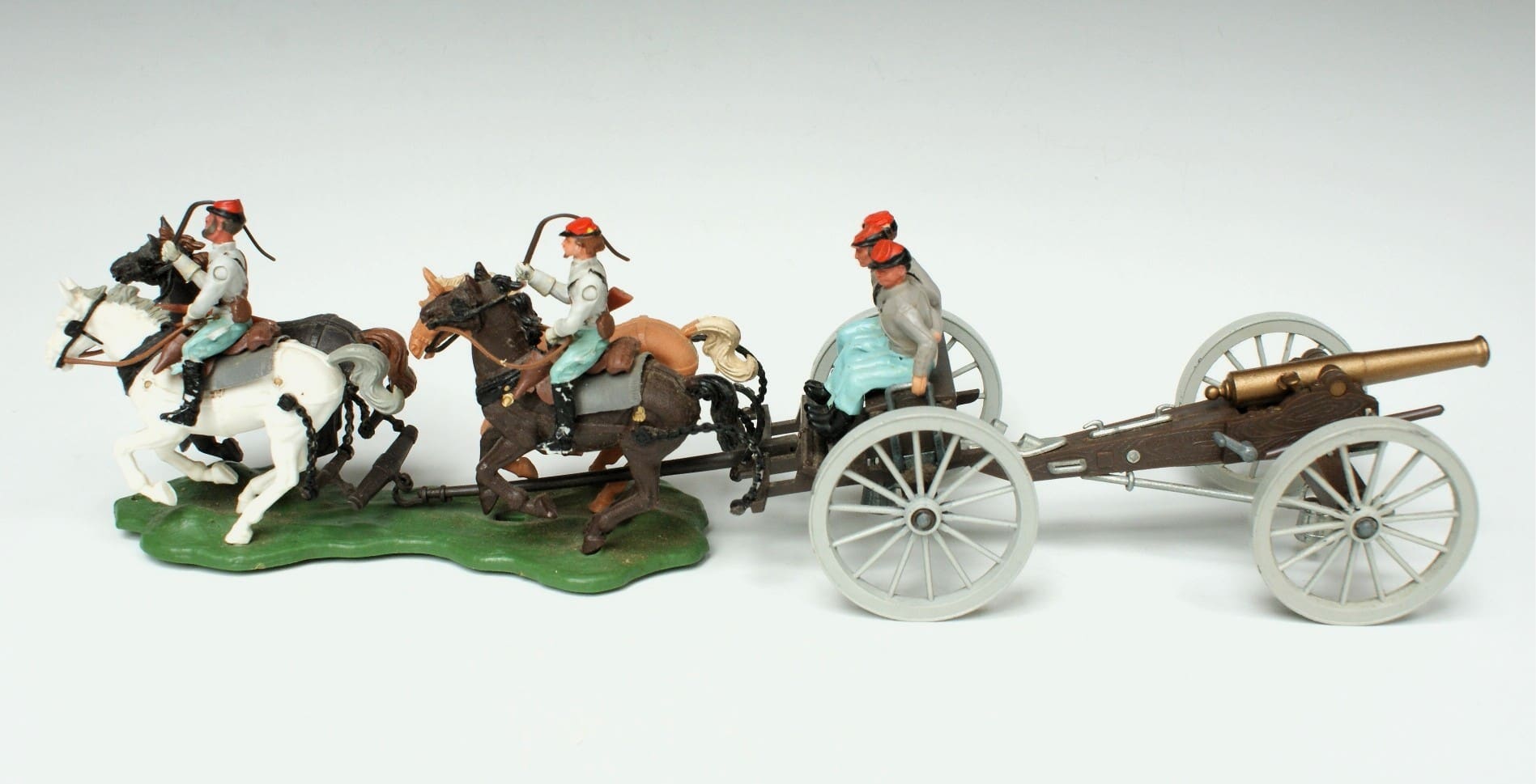 Britains ACW Confederate Gun Team & Limber - Superb Example!
