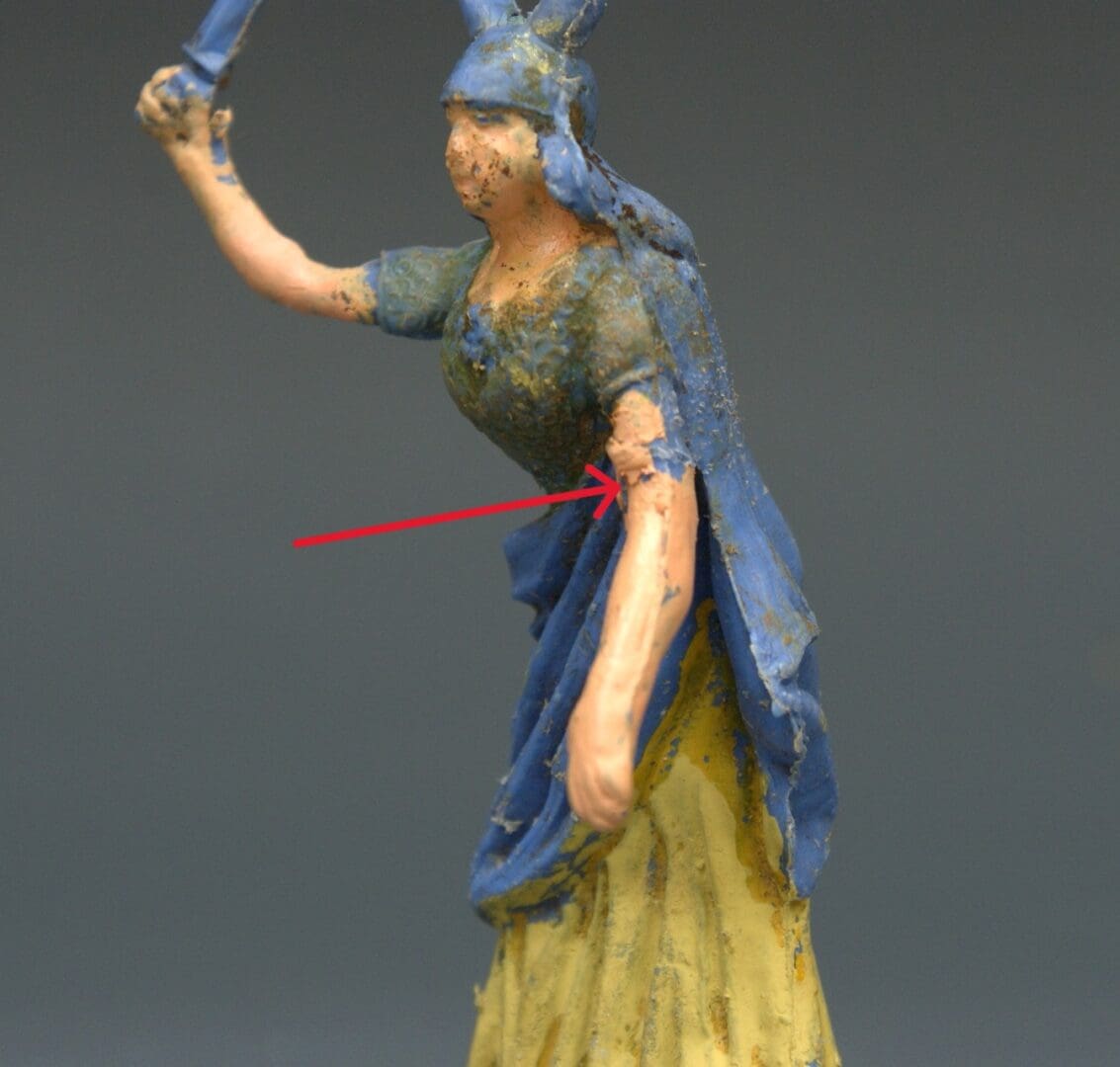 Cherilea 54mm Anglo-Saxons - Boudicca & Standing w/Spear (A/F) - Image 3