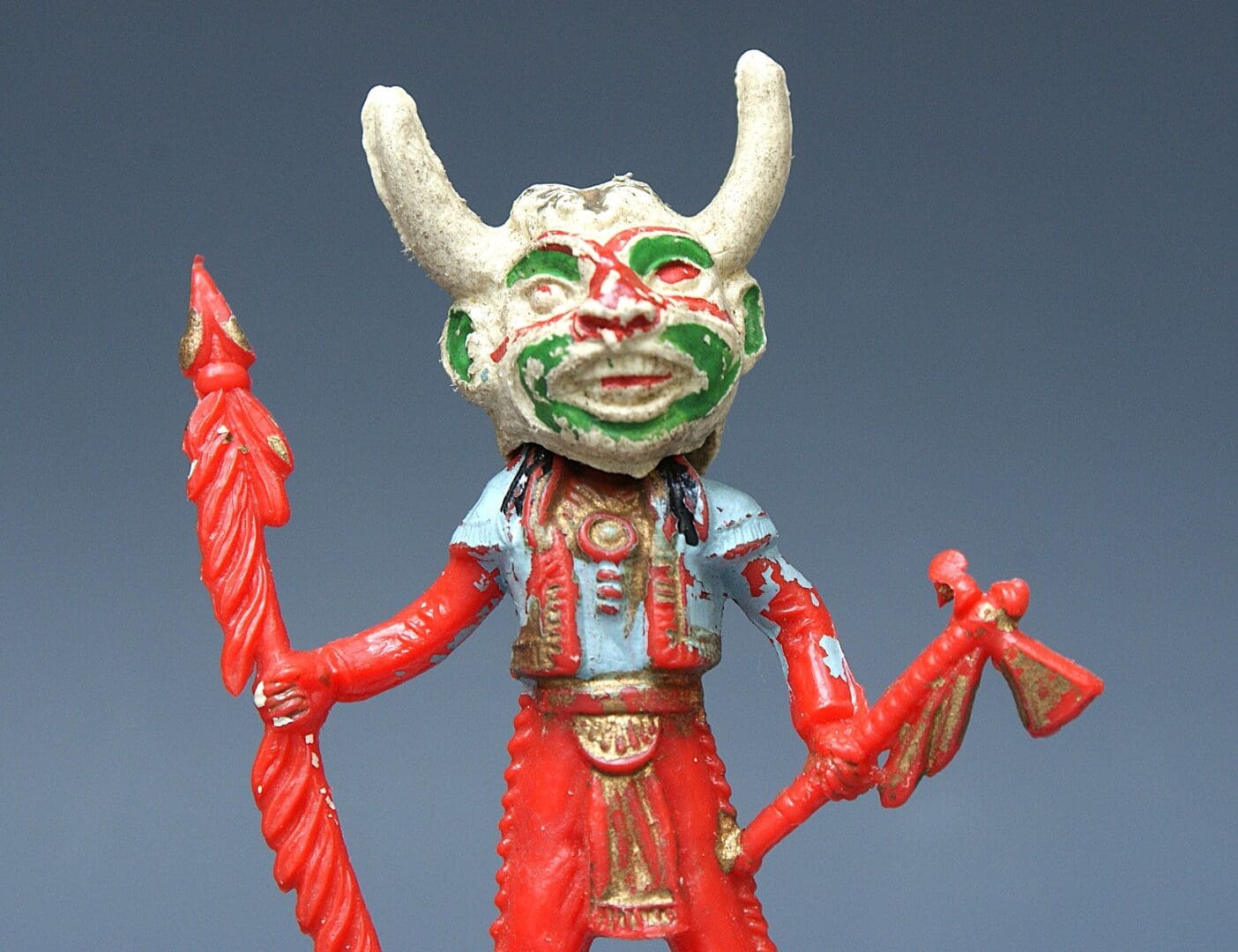 Cherilea 54mm Indians - RARE Buffalo Mask (Removable Version) - Image 5