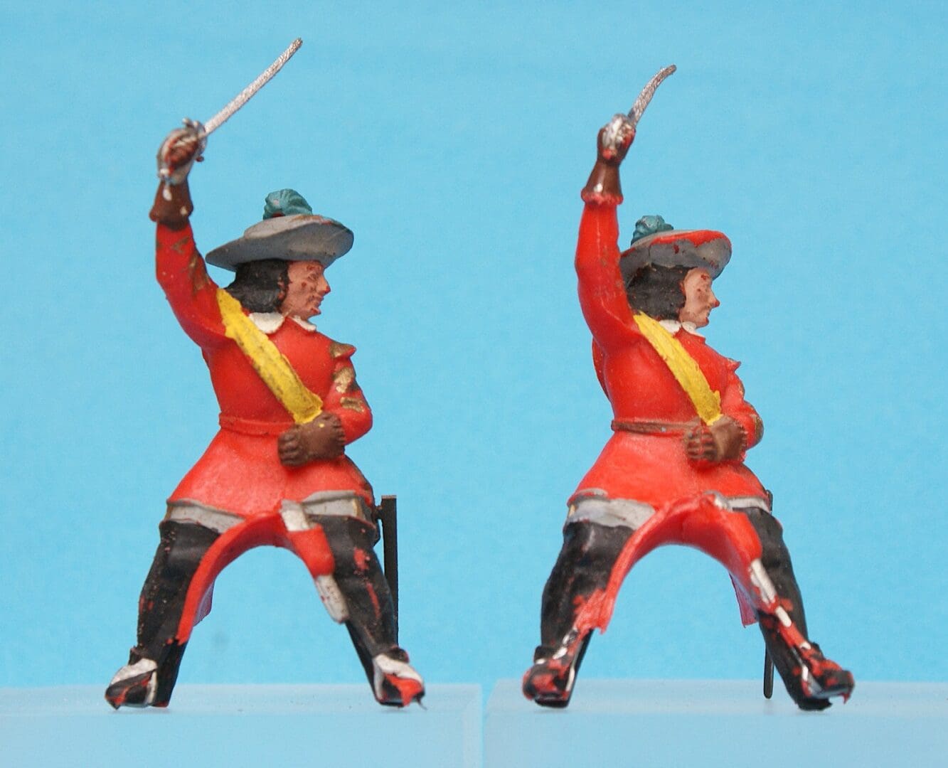 Matching Pair of ECW Mounted Cavalier Officers (Riders Only) - Image 2