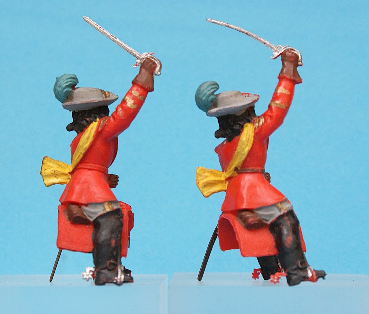 Matching Pair of ECW Mounted Cavalier Officers (Riders Only) - Image 3
