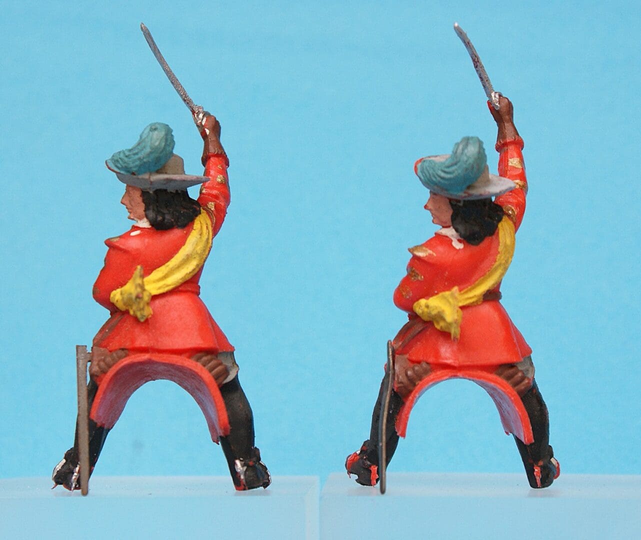 Matching Pair of ECW Mounted Cavalier Officers (Riders Only) - Image 4