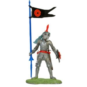 Swoppet C15th Foot Knight with BLACK Standard