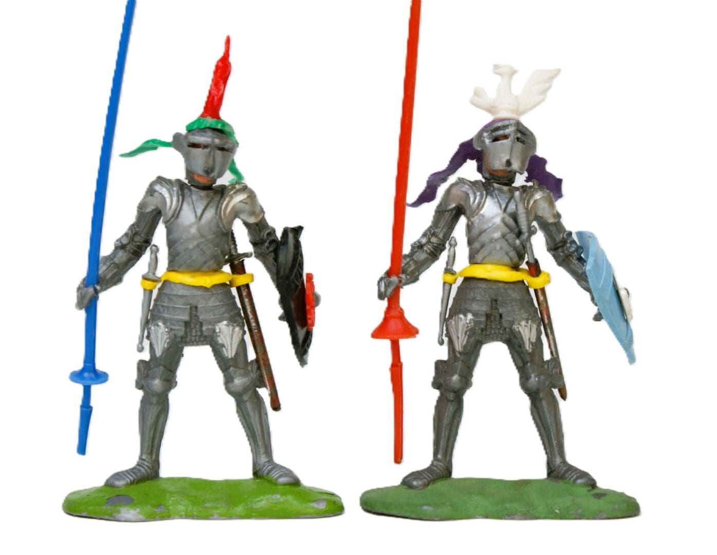 Swoppet C15th Pair of Foot Knights with Standard (Incomplete)