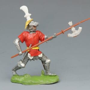 Swoppet Knight with Pole-axe (Red Tunic) - Late Issue Figure