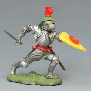 Swoppet C15th Knight Attacking with Sword (Sage Green Favour)