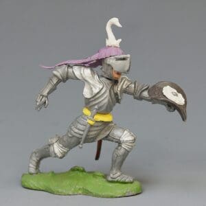 Swoppet C15th Knight Attacking with Sword (Purple Favour)