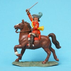 ECW Mounted Cavalier Officer - SMOOTH Brown Plastic Horse