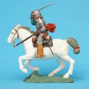ECW Roundhead Officer, Mounted - White Horse (SMOOTH Plastic)