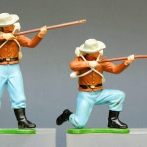 Britains "Eyes Right" Confederate Infantry - Pair of 'Butternuts'