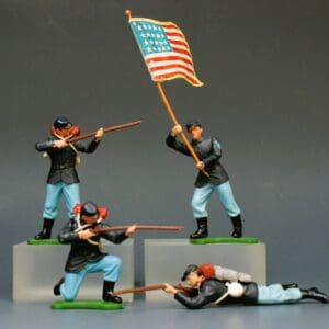 Britains "Eyes Right" ACW Union Infantry: 4-Figure Group