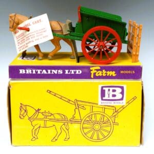 Britains Tumbrel Cart with Scarce TAN Plastic Horse - Boxed!