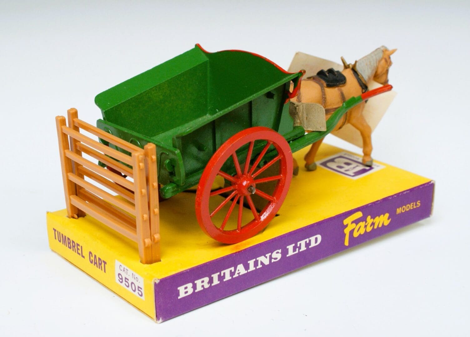 Britains Tumbrel Cart with Scarce TAN Plastic Horse - Boxed! - Image 3