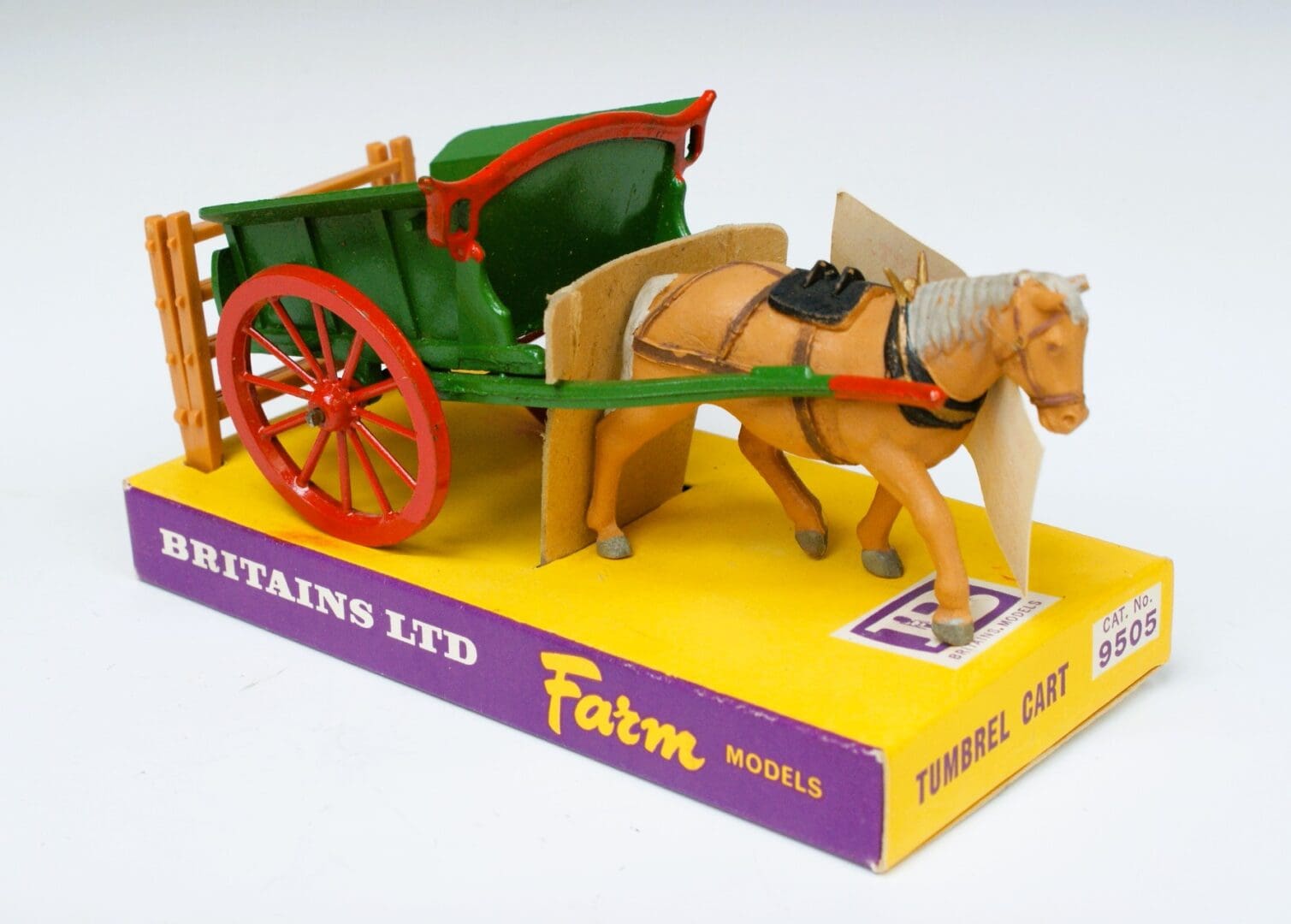 Britains Tumbrel Cart with Scarce TAN Plastic Horse - Boxed! - Image 2