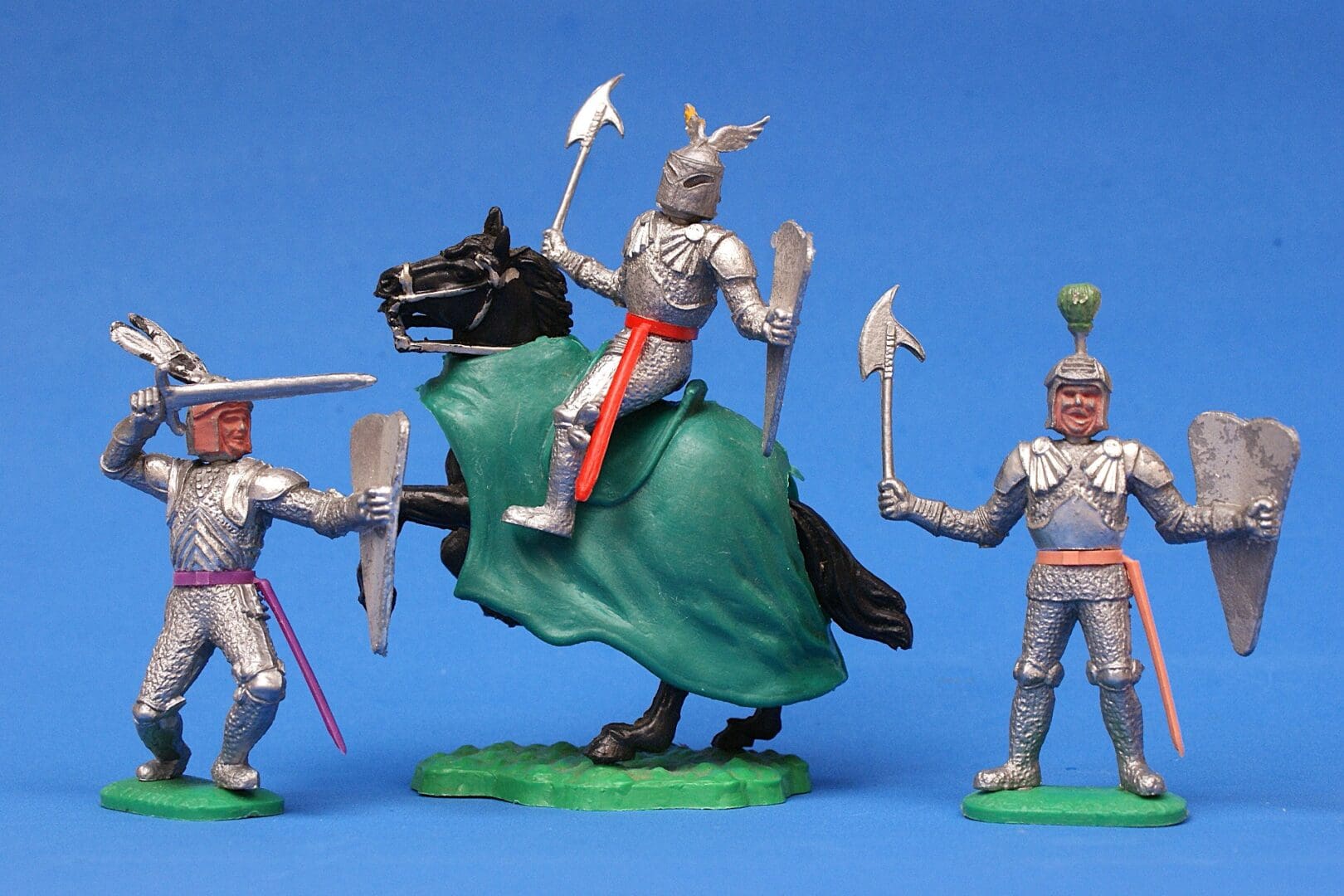 Timpo Swoppet Silver Knights - Mounted and On Foot