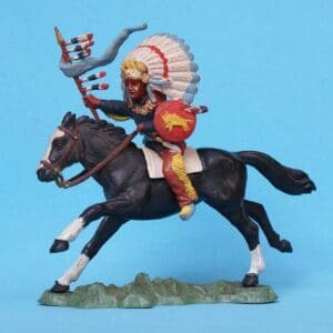 Herald Zang Mounted Indian Chief - Superb Example!