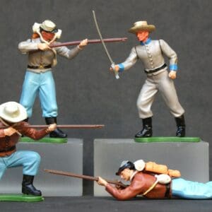 Britains "Eyes Right" Confederates (2 Butternuts)