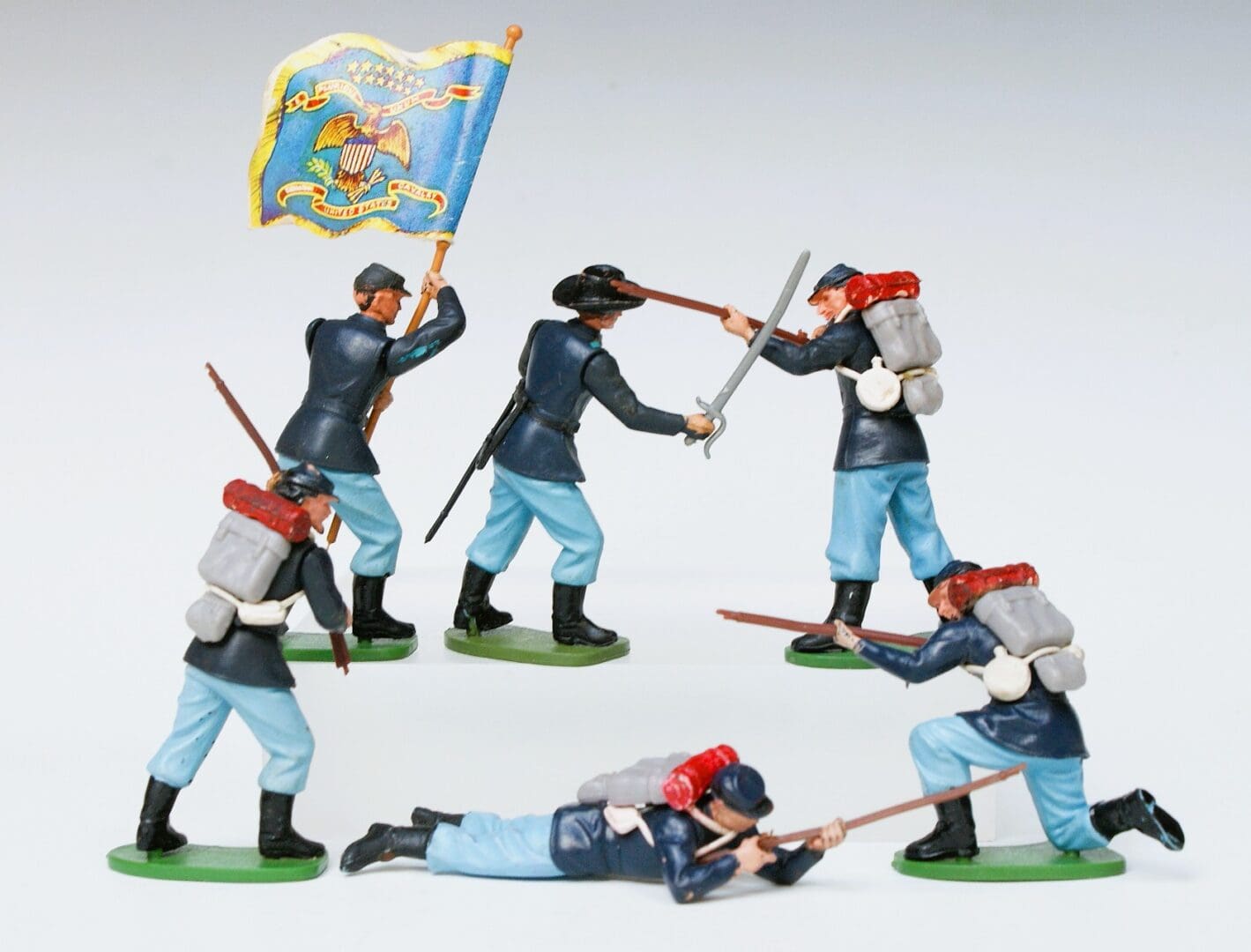 Britains "Eyes Right" ACW Union Infantry - Full Set of 6 - Image 2