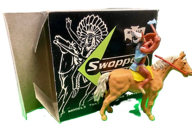 Herald Swoppet Mounted Indian Medicine Man - ORIGINAL Box