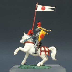 Swoppet C15th Mounted Knight with Standard & REPRO Carton