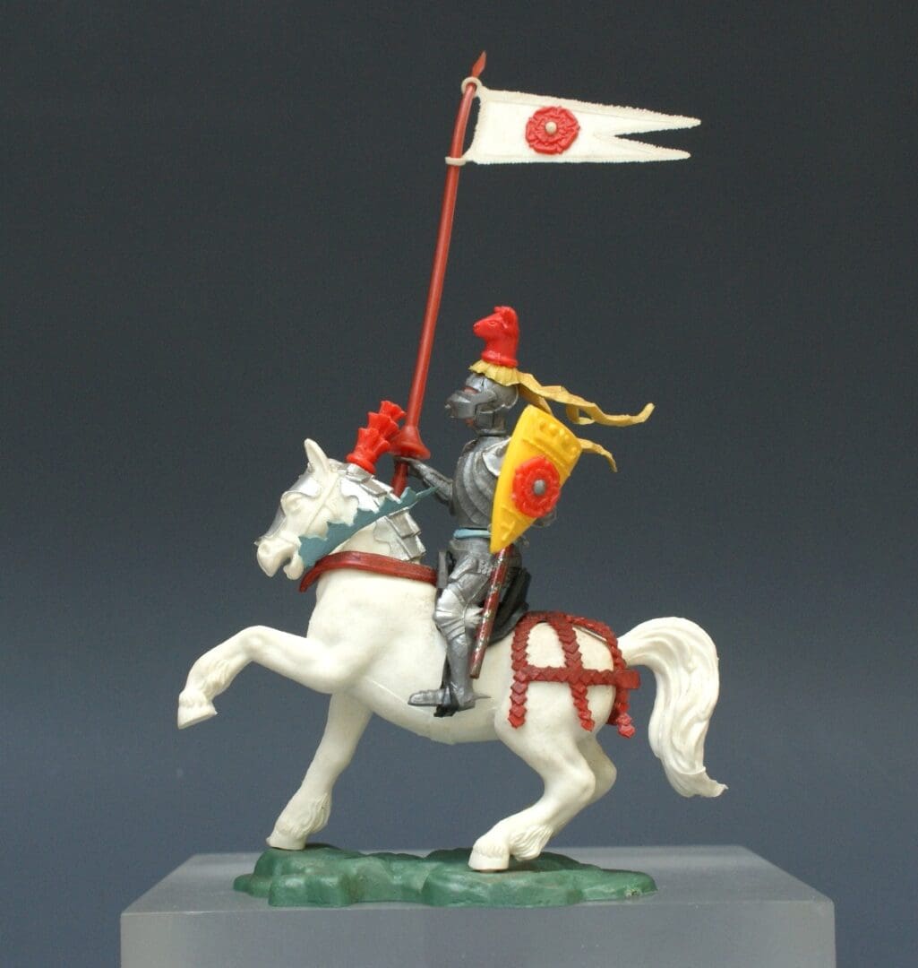 Swoppet C15th Mounted Knight with Standard & REPRO Carton