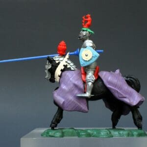 Swoppet C15th Mounted Knight Charging & REPRO Carton