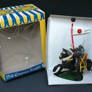 Swoppet C15th Mounted Knight with Standard & REPRO Carton