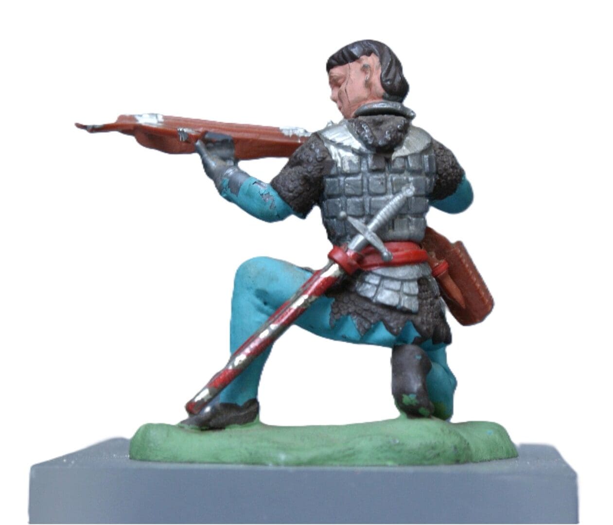 Swoppet C15th Knight Cross-bowman - TEAL BLUE Hose - VNMint! - Image 2